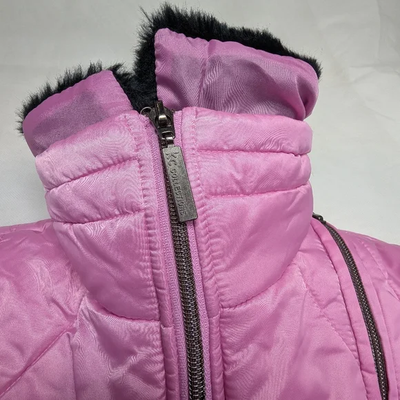 Kc Collections Girl's Pink Puffer Jacket Barbie Girly - Picture 2 of 11